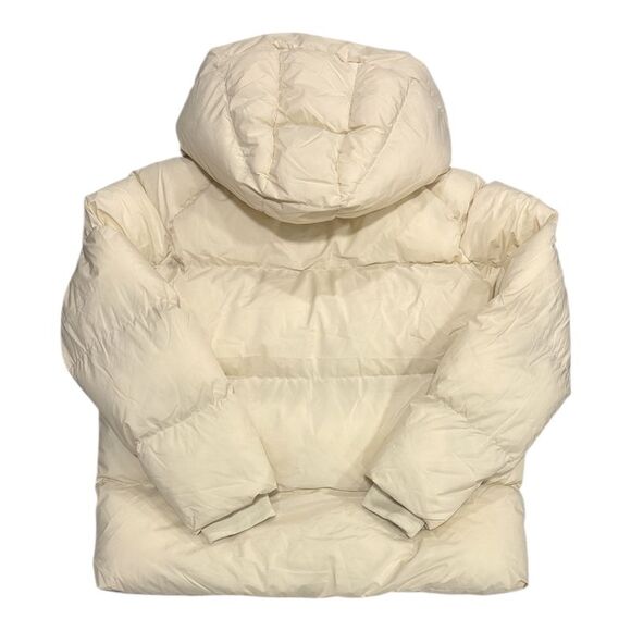 Levi's Women's Midweight Quilted Puffer Jacket with Stand Collar & Hood - Cream - Picture 3 of 3